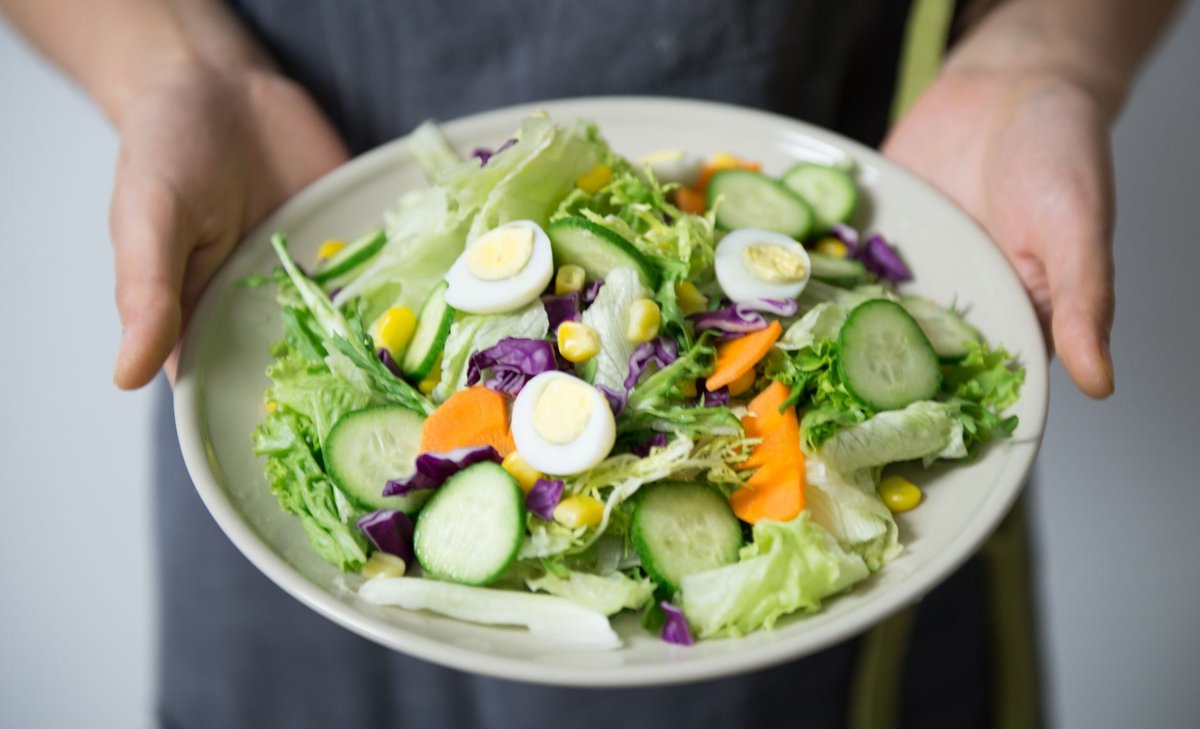 A fresh, balanced bowl of vegetable salad